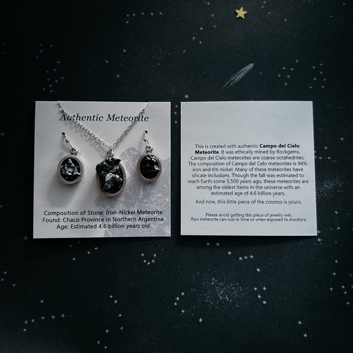 Comet Necklace with Authentic Meteorite