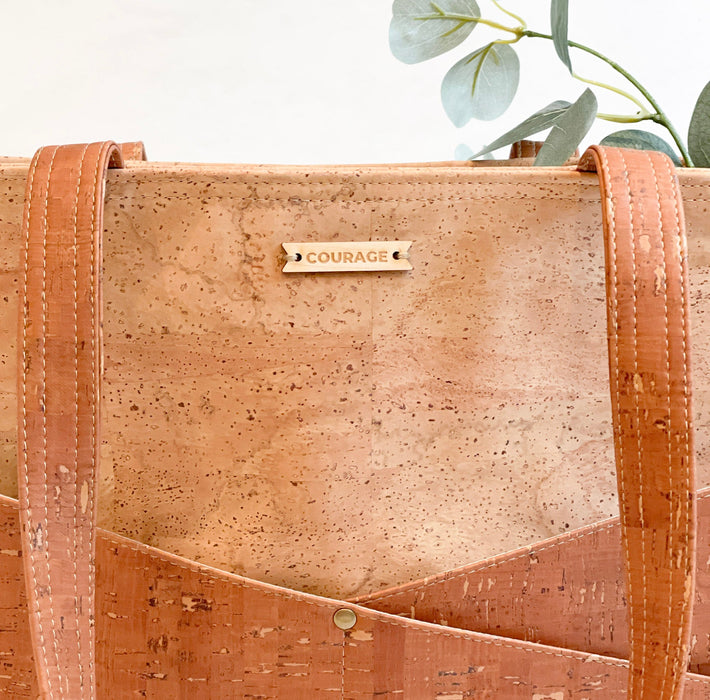 ADVOCATE zippered tote | SEPIA