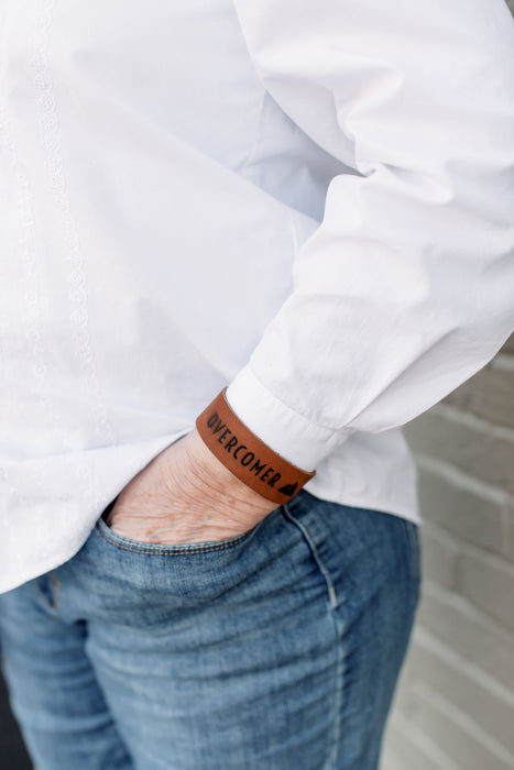 overcomer-bracelet-on-mens-wrist