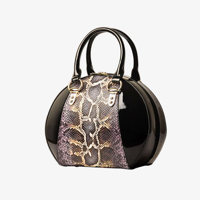 Svetlana Version 2 Python Print Leather Handbag