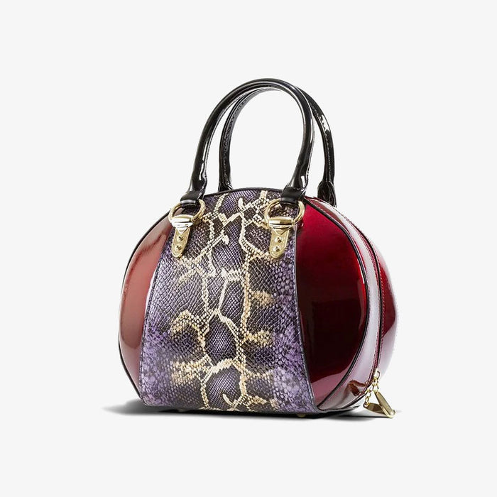 Svetlana Version 2 Python Print Leather Handbag