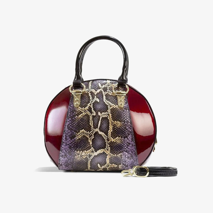 Svetlana Version 2 Python Print Leather Handbag