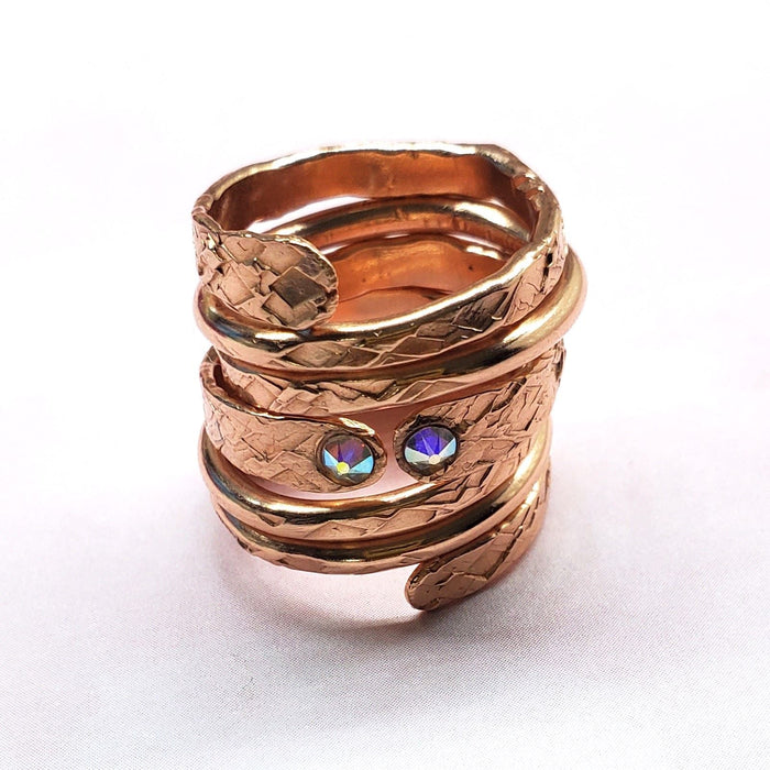 Crystal Embedded Wrap Around Ring