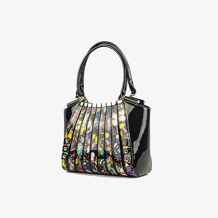 Irina Series II Large Print Leather Handbag