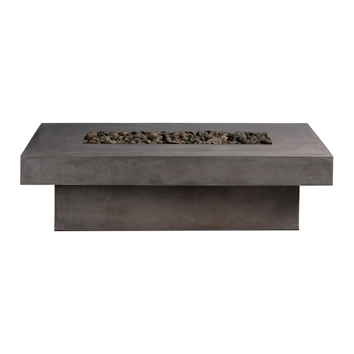 Toplina Rectangular Concrete Fire Pit Table