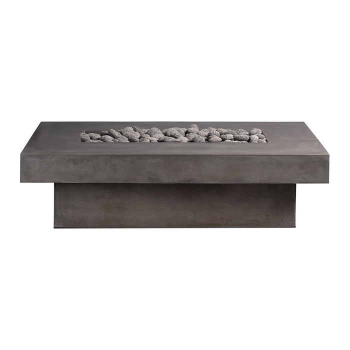 Toplina Rectangular Concrete Fire Pit Table