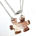 Handmade Hammered Copper Puzzle Piece Necklace