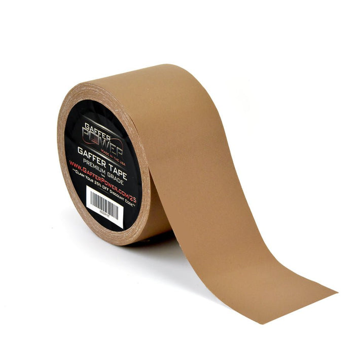 REAL Professional Premium Grade Gaffer Tape - 3 Inch x 30 Yards - Tan