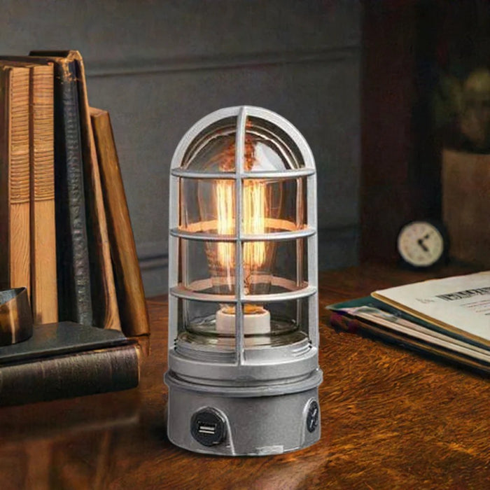 Raw Industrial Table Lamp - The Mythic Cage