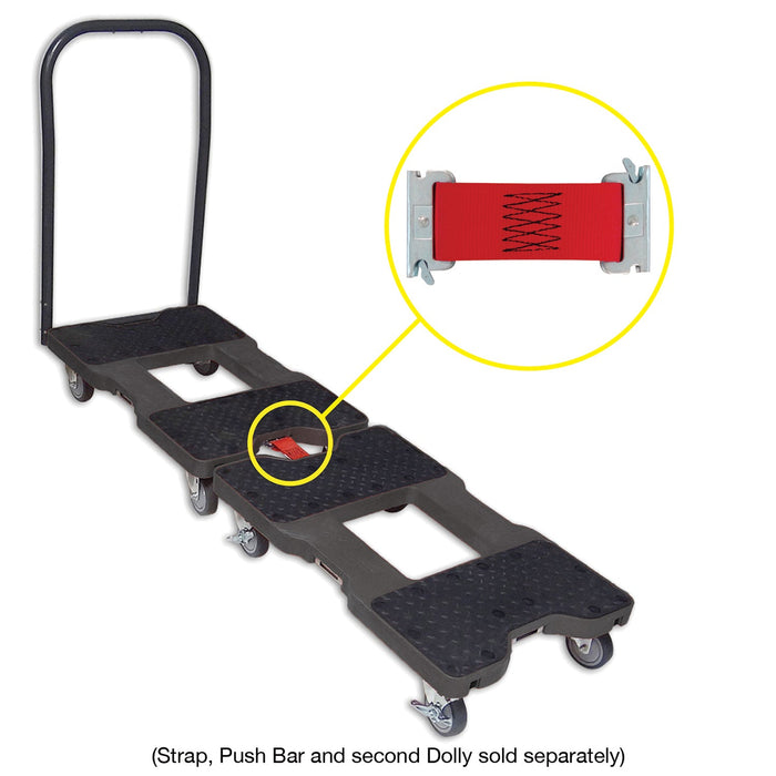 SNAP-LOC 1,500 lb Industrial Strength E-Track Dolly Black