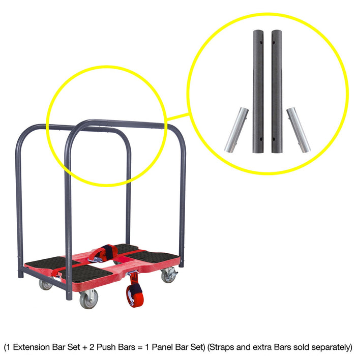 SNAP-LOC 1,500 lb Industrial Strength E-Track Push Cart Dolly Red