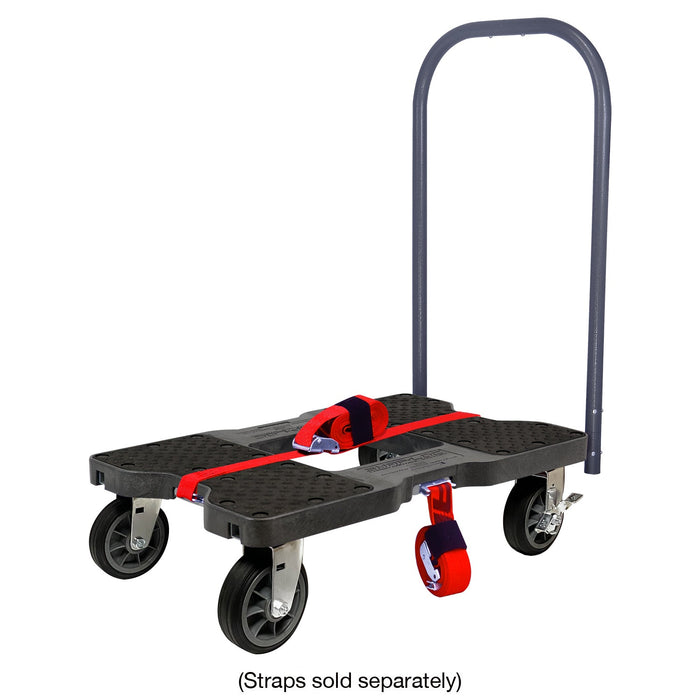 SNAP-LOC 1,500 lb All-Terrain E-Track Push Cart Dolly Black