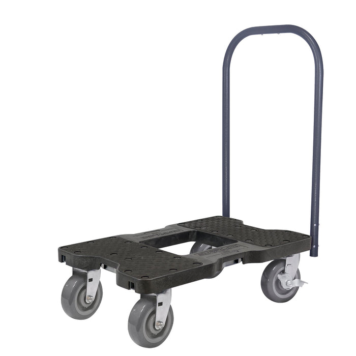 SNAP-LOC 1,800 lb Super-Duty E-Track Push Cart Dolly Black