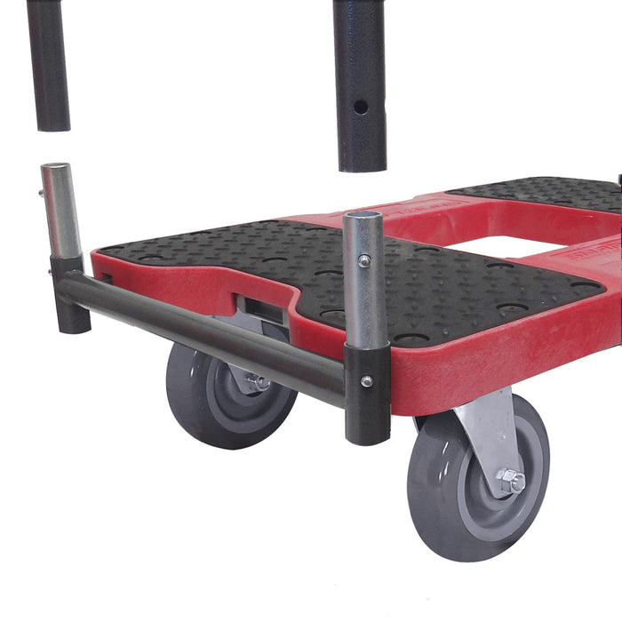 SNAP-LOC 1,800 lb Super-Duty E-Track Push Cart Dolly Red