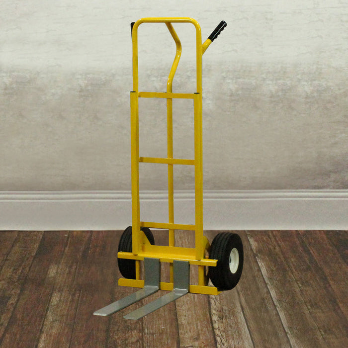 SNAP-LOC 600 lb Capacity All-Terrain 2 Wheel Pallet Fork Hand Truck Cart