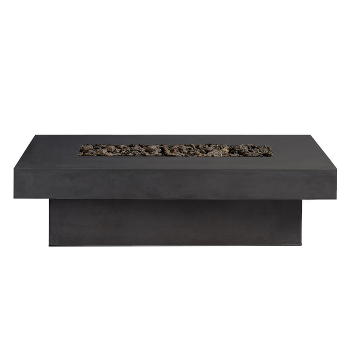 Toplina Rectangular Concrete Fire Pit Table