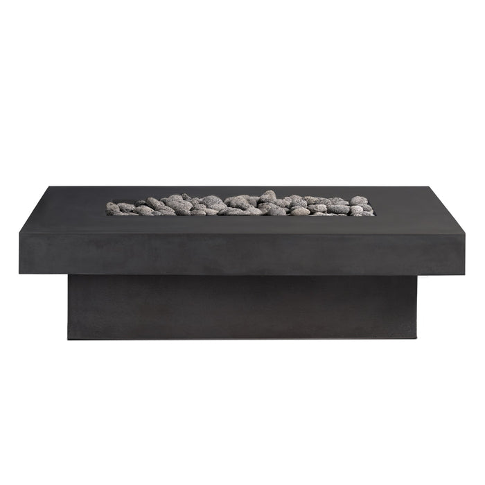 Toplina Rectangular Concrete Fire Pit Table