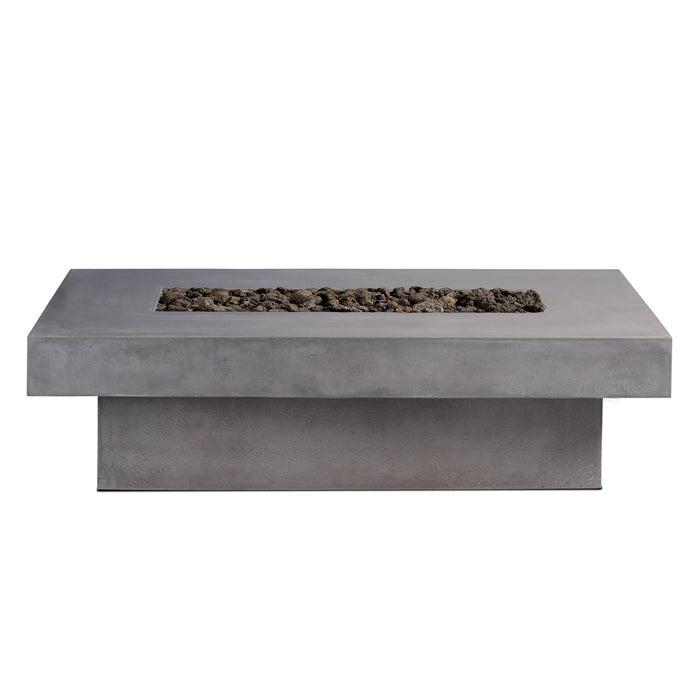 Toplina Rectangular Concrete Fire Pit Table