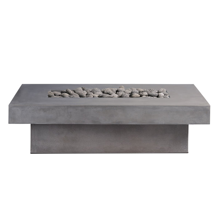 Toplina Rectangular Concrete Fire Pit Table