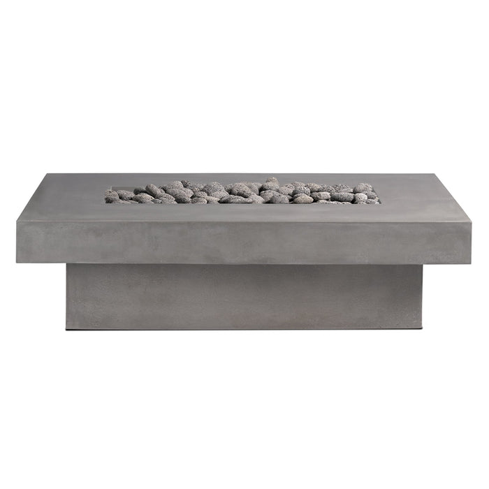 Toplina Rectangular Concrete Fire Pit Table