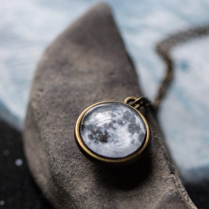 Double Sided Moon Necklace