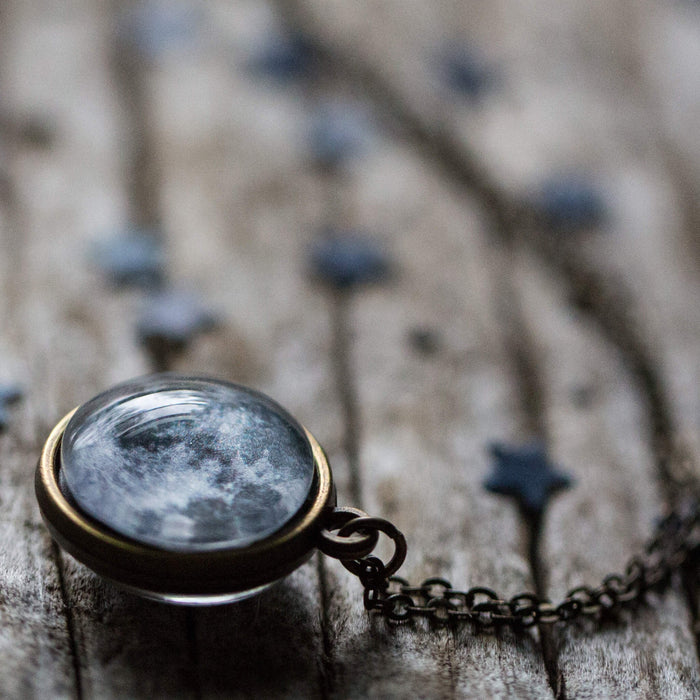 Double Sided Moon Necklace