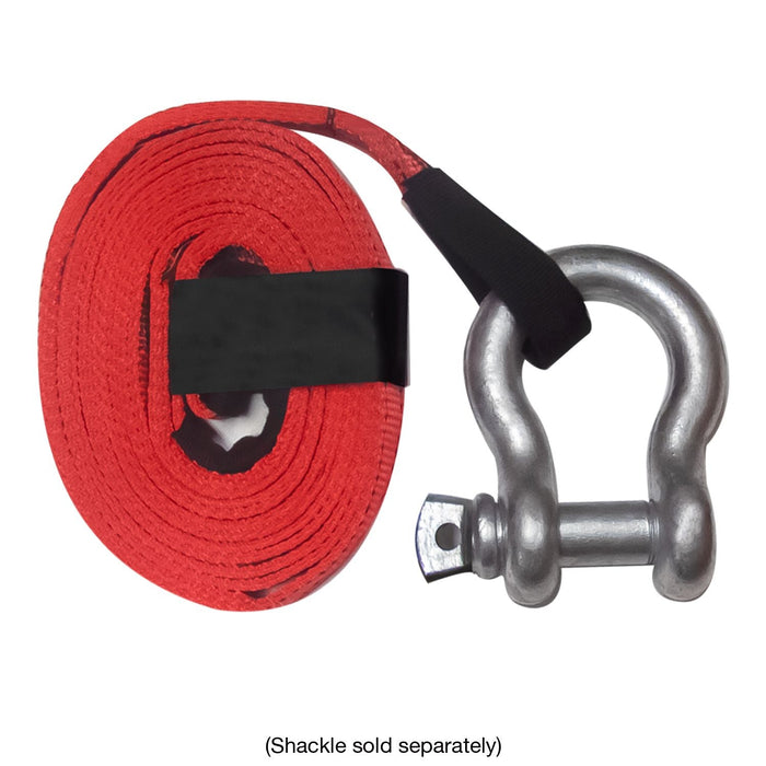 SNAP-LOC 1 in x 15 ft Heavy Duty Tow Recovery Strap 7,000 lb