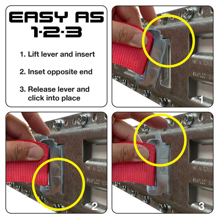 SNAP-LOC 2 in x 12 ft E-Track Cam Strap Tie-Down 3,000 lb