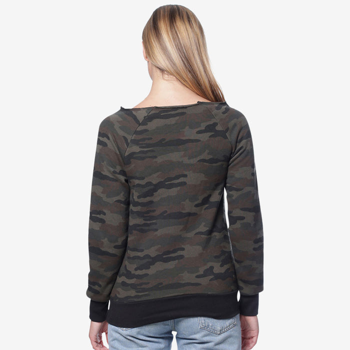 Camo Fleece Raglan Sweatshirt