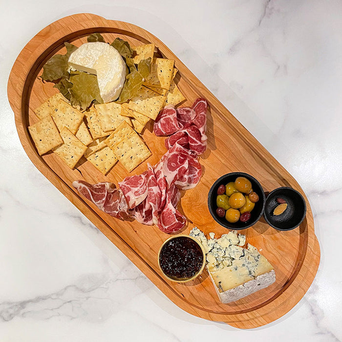 Cherry Oval Wooden Serving Tray