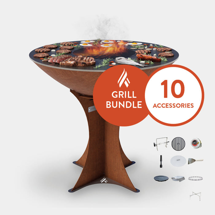 Arteflame Classic 40" Grill with Euro Base Home Chef Max Bundle With 10 Grilling Accessories