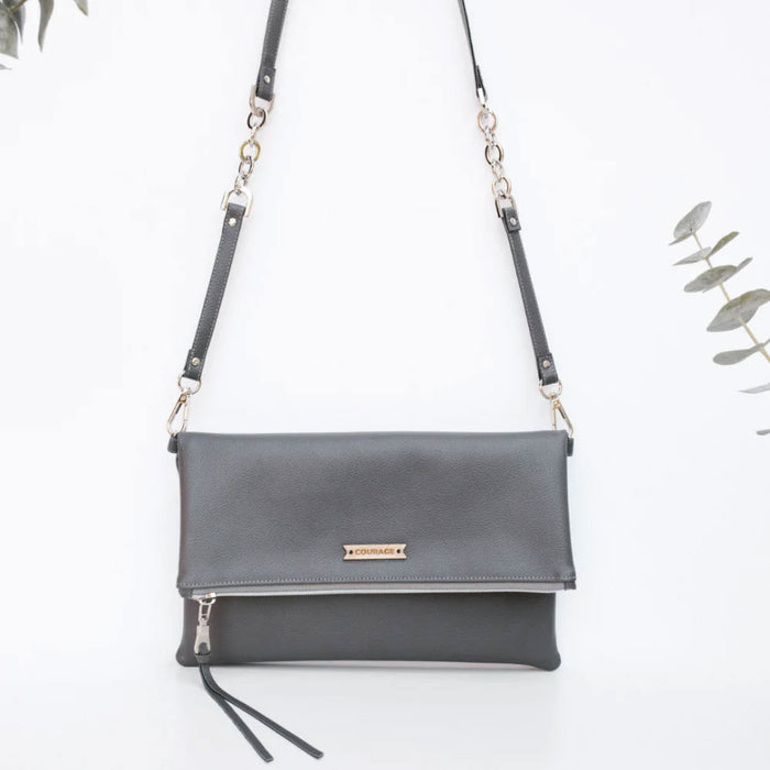 DREAMER foldover bag | CHARCOAL Made in USA