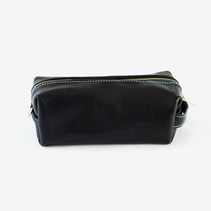 Horween Leather Dopp Kit in Black Dublin